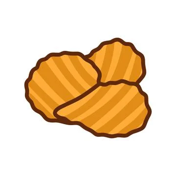 Vector illustration of potato chips snack. Perfect for fast food. Stock Illustration