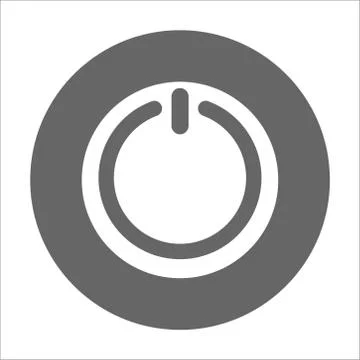 Vector illustration of power button on a white background. Vector illustratio Stock Illustration