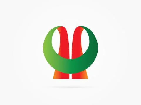 Vector Illustration PP dynamic way logo Stock Illustration