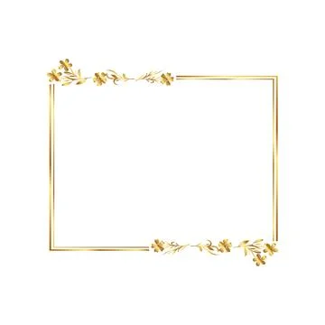 Vector illustration Print design Elegant gold floral frame free 스톡 일러스트