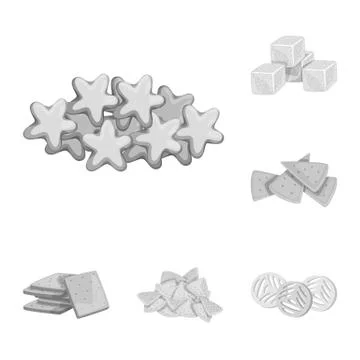 Vector illustration of product and menu symbol. Collection of product and bar Stock Illustration