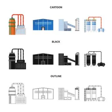 Vector illustration of production and structure logo. Collection of production 스톡 일러스트