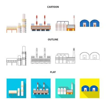 Vector illustration of production and structure icon. Collection of production Stock Illustration