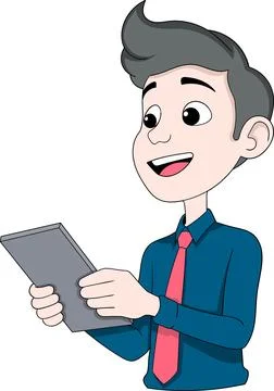 Vector illustration of a professional office worker carrying financial docu.. Illustrazione stock