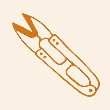 Vector illustration of professional thread nippers or yarn snips scissors Stock Illustration
