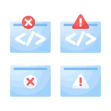 Vector illustration of program error and malware warning sign Illustrazione stock