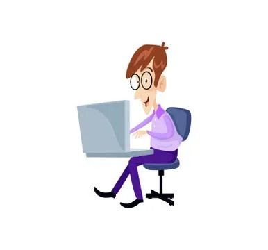 Vector Illustration programmer women character coding. Vector flat cartoon. Stock-Illustration