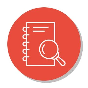 Vector Illustration Of Project Management Icon On Research, Note, Magnifying  Stock Illustration