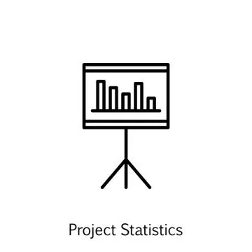 Vector Illustration Of Project Management Icon On Statistics And Management I Stock Illustration