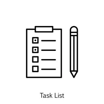 Vector Illustration Of Project Management Icon On Task List And Reminder In T Illustrazione stock