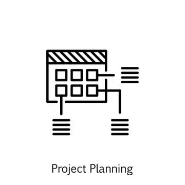 Vector Illustration Of Project Management Icon On Planning And Schedule In Tr Stock Illustration