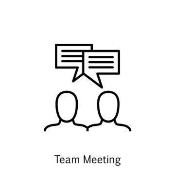 Vector Illustration Of Project Management Icon On Brainstorming, Team Meeting Illustrazione stock