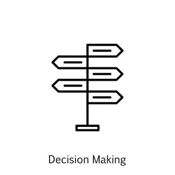 Vector Illustration Of Project Management Icon On Opportunity, Decision Makin Stock Illustration