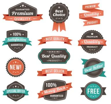 Vector illustration of promotional design elements 스톡 일러스트