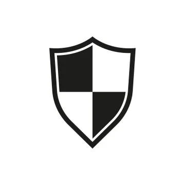 Vector illustration of protection shield icon. Isolated. Stockillustratie