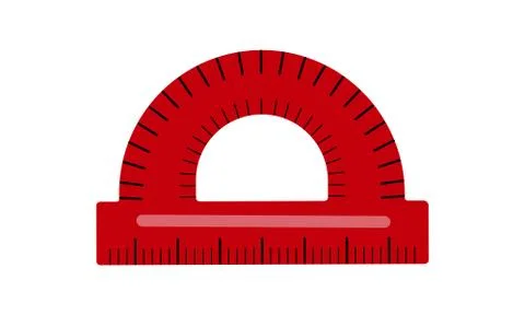 Vector illustration of protractor ruler isolated 库存插图