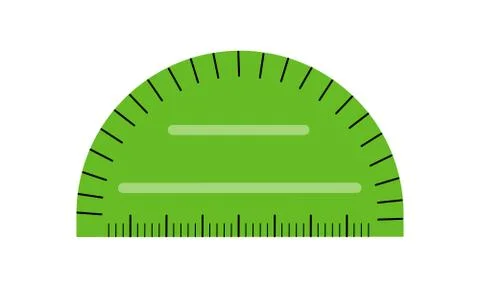 Vector illustration of protractor ruler isolated 库存插图