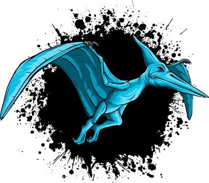 Vector illustration of a Pteranodon flying dinosaur. Stock Illustration