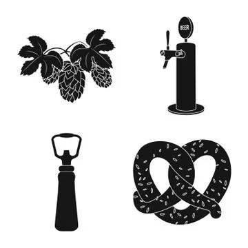 Vector illustration of pub and bar symbol. Collection of pub and interior stock Illustrazione stock