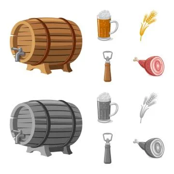 Vector illustration of pub and bar logo. Collection of pub and interior stock Illustration