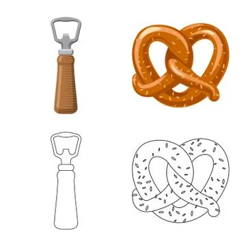 Vector illustration of pub and bar icon. Collection of pub and interior stock Illustrazione stock