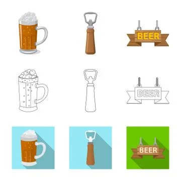 Vector illustration of pub and bar logo. Collection of pub and interior stock Illustration