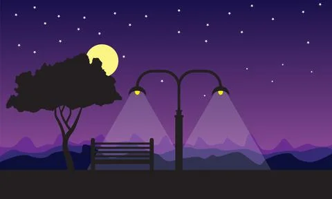Vector illustration of public park Illustrazione stock