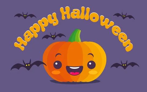 Vector illustration of Pumpkin for Halloween. Illustrazione stock