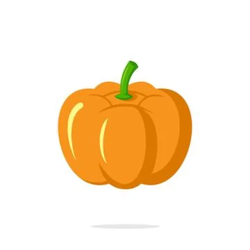 Vector illustration of pumpkin isolated on white background Stock Illustration
