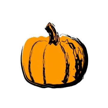Vector illustration pumpkin isolated on white background Stock Illustration