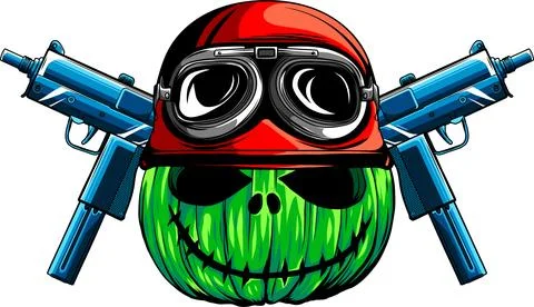 Vector illustration of pumpkin on white background Illustrazione stock