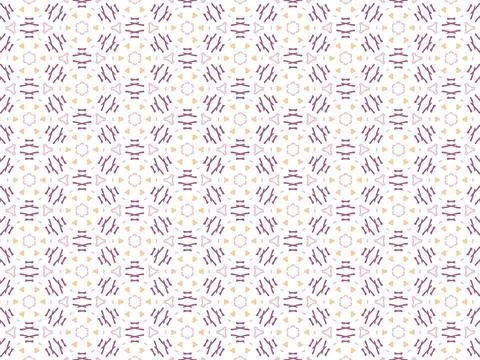 Vector Illustration of Purple Abstract Mandala or Ikat Texture Seamless Patte Stock Illustration