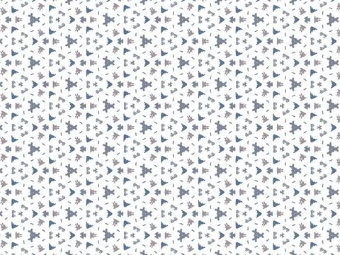 Vector Illustration of Purple Abstract Mandala or Ikat Texture Seamless Patte Stock Illustration