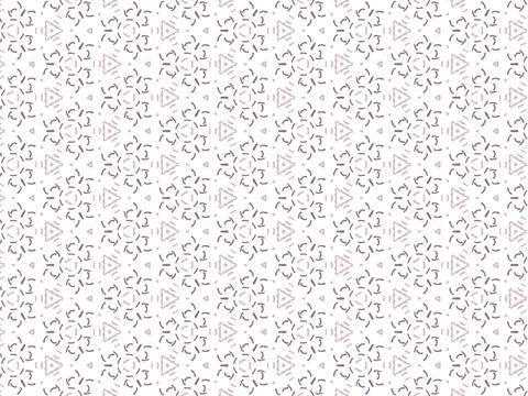 Vector Illustration of Purple Abstract Mandala or Ikat Texture Seamless Patte Stock Illustration