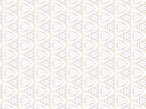 Vector Illustration of Purple Abstract Mandala or Ikat Texture Seamless Patte Stock Illustration