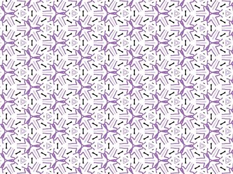 Vector Illustration of Purple Abstract Mandala or Ikat Texture Seamless Patte Stock Illustration