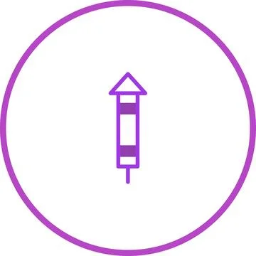 Vector illustration of a purple firework icon on a white background design Stock Illustration