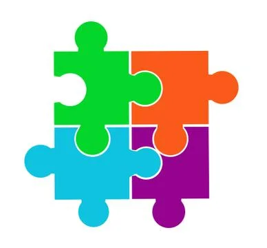 Vector illustration of puzzle pieces Stock Illustration