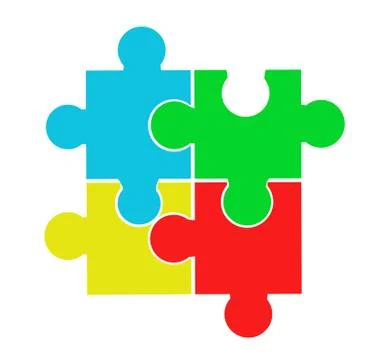 Vector illustration of puzzle pieces Stock Illustration