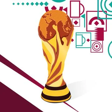 Vector illustration of qatar world cup 2022. to be held in qatar Stock Illustration