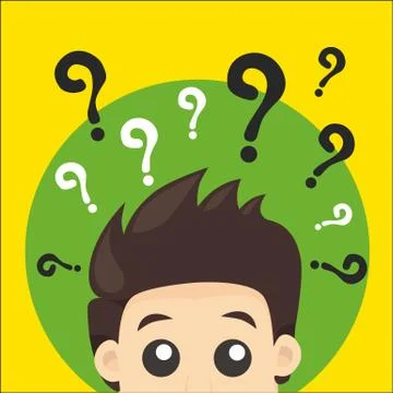 Vector illustration question man Stock Illustration