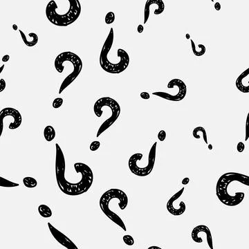 Vector illustration. Question mark seamless pattern. Seamless vector pattern Stock Illustration
