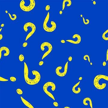 Vector illustration. Question mark seamless pattern. Seamless vector pattern Illustrazione stock