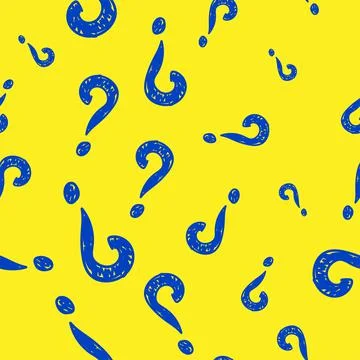 Vector illustration. Question mark seamless pattern. Seamless vector pattern Stock Illustration