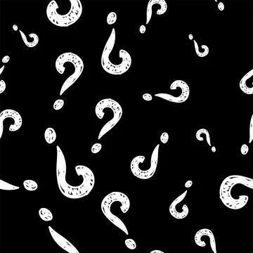 Vector illustration. Question mark seamless pattern. Seamless vector pattern Stock Illustration