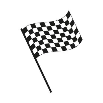 Vector illustration of racing flag icon. Islated. Stock Illustration