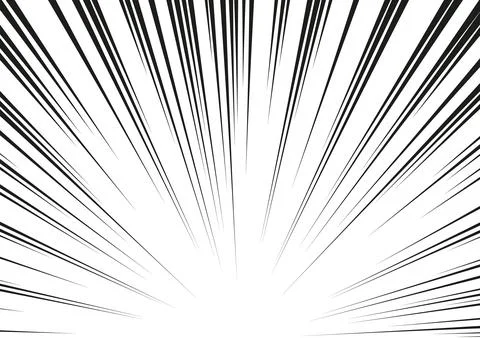 Vector illustration with radial light burst. Manga effect background, anime Stock Illustration