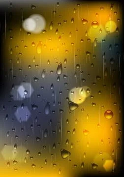 Vector illustration of rain drops on window (eps 10) Vector illustration o... Stock Photos