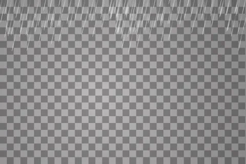 Vector illustration rain isolated on a transparent background Stock Illustration