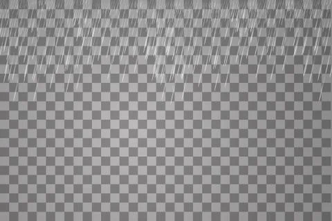 Vector illustration rain isolated on a transparent background Stock Illustration